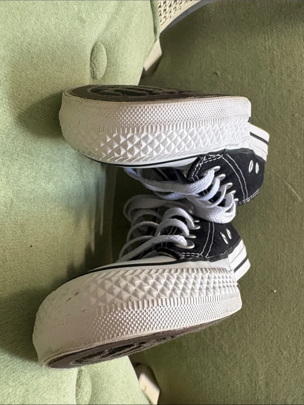 Converse Low Top Sneakers - Black & White. Size 5.5
